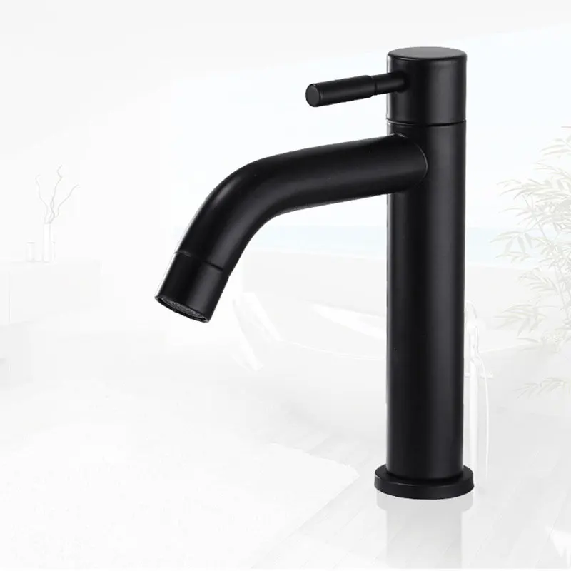 Bathroom Faucet Stainless Steel Single Cold Water Faucet Bathroom Basin Balcony Basin