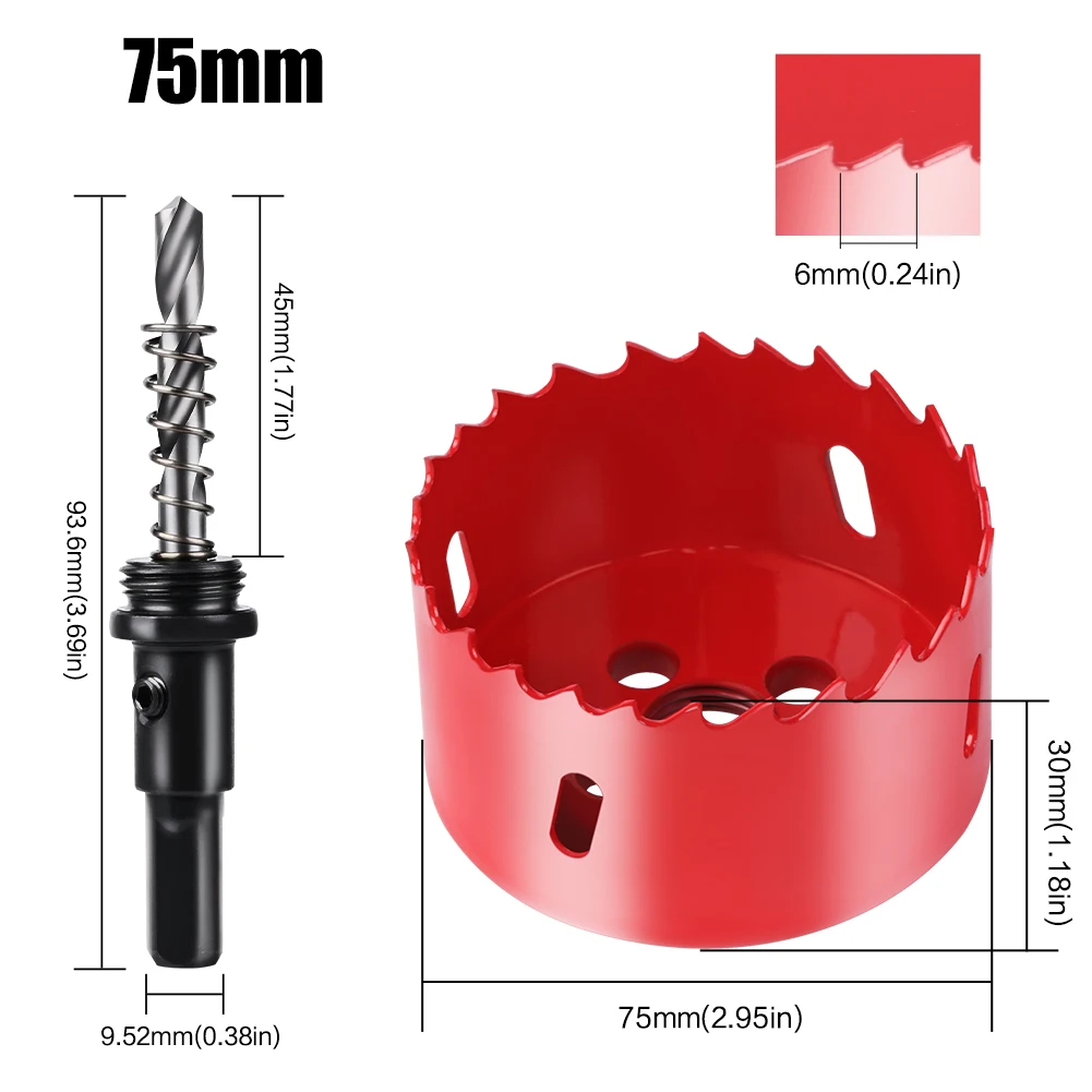 Bi-Metal Hole Saw HSS Drill Bit for Versatile Cutting (15-200mm)