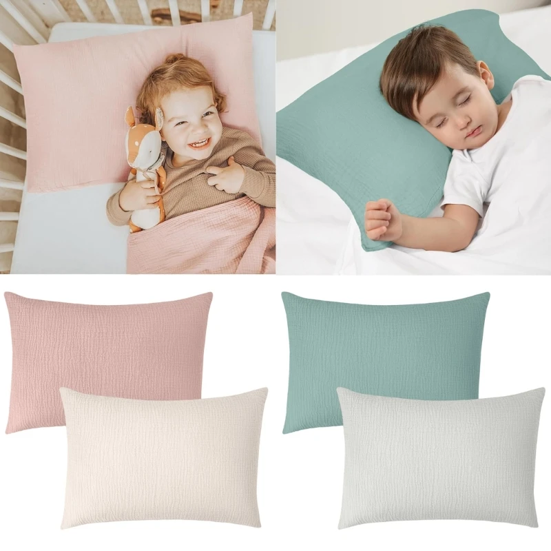 2xBreathable Pillow Case Sleeve with Envelope Designing for Baby's Skin
