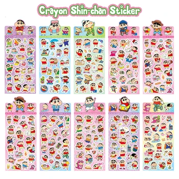 20Sheets Mix Crayon Shin-chan Anime Stickers 10Sheets Cute Hand Acount  Suitcase Phone Case Laptop Stickers Kids Toys Gifts 1
