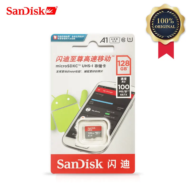 SanDisk ũ SD ī, Ʈ ޸ ī, 256GB, 128GB, 64GB, MicroSDHC Class10 SD ī, TF ī,  SD ޸ ī, 