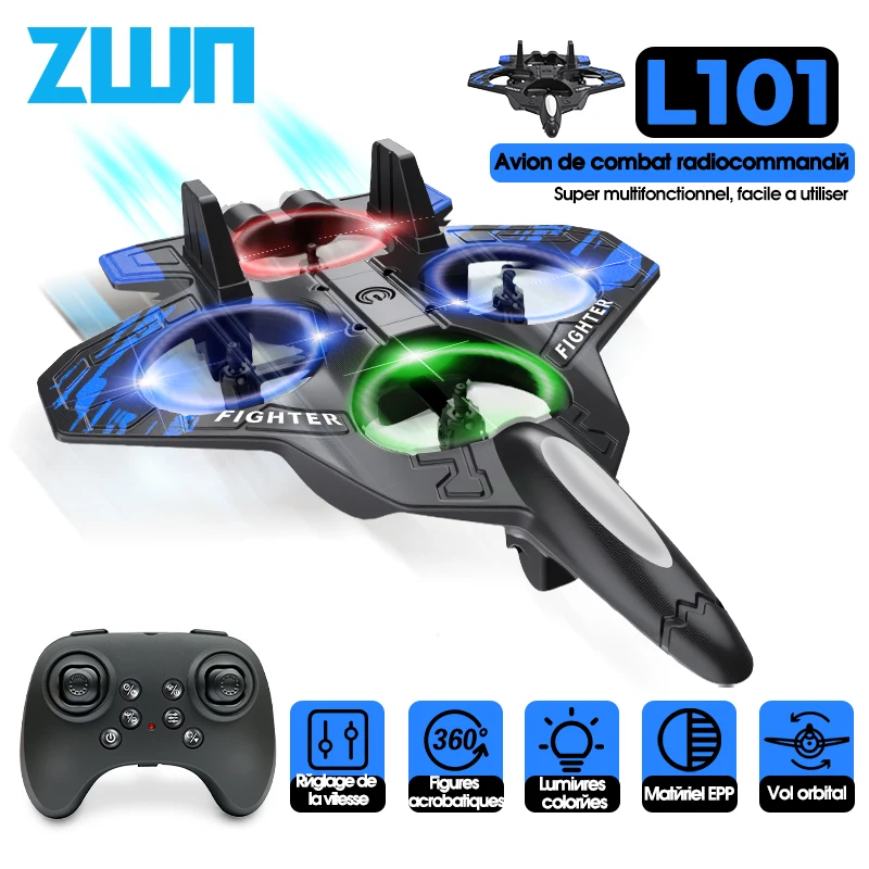 Avion RC L101 EPP 2.4G avec LED - Planeur Cascadeur Enfant