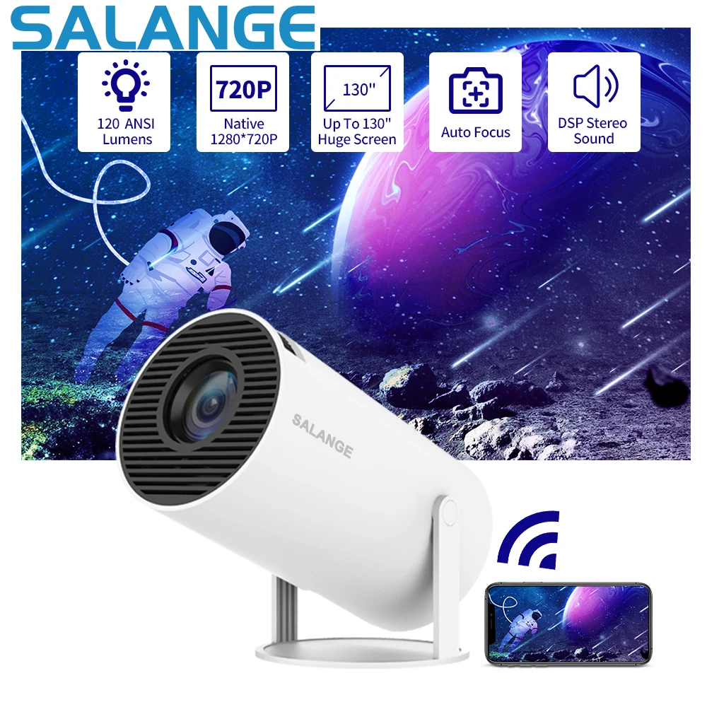 

Salange HY300 Projector Free Style for SAMSUNG XiaoMi Android WIFI Home Cinema 720P Outdoor 1080P 4K Supported HDMI USB