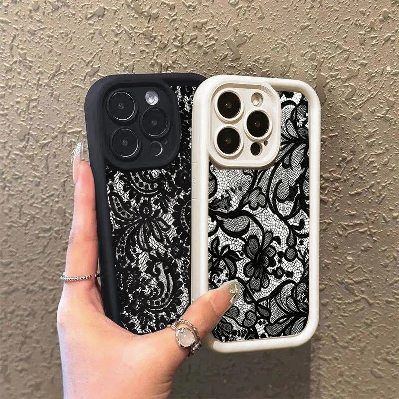 Retro Black Lace Phone Case Cover