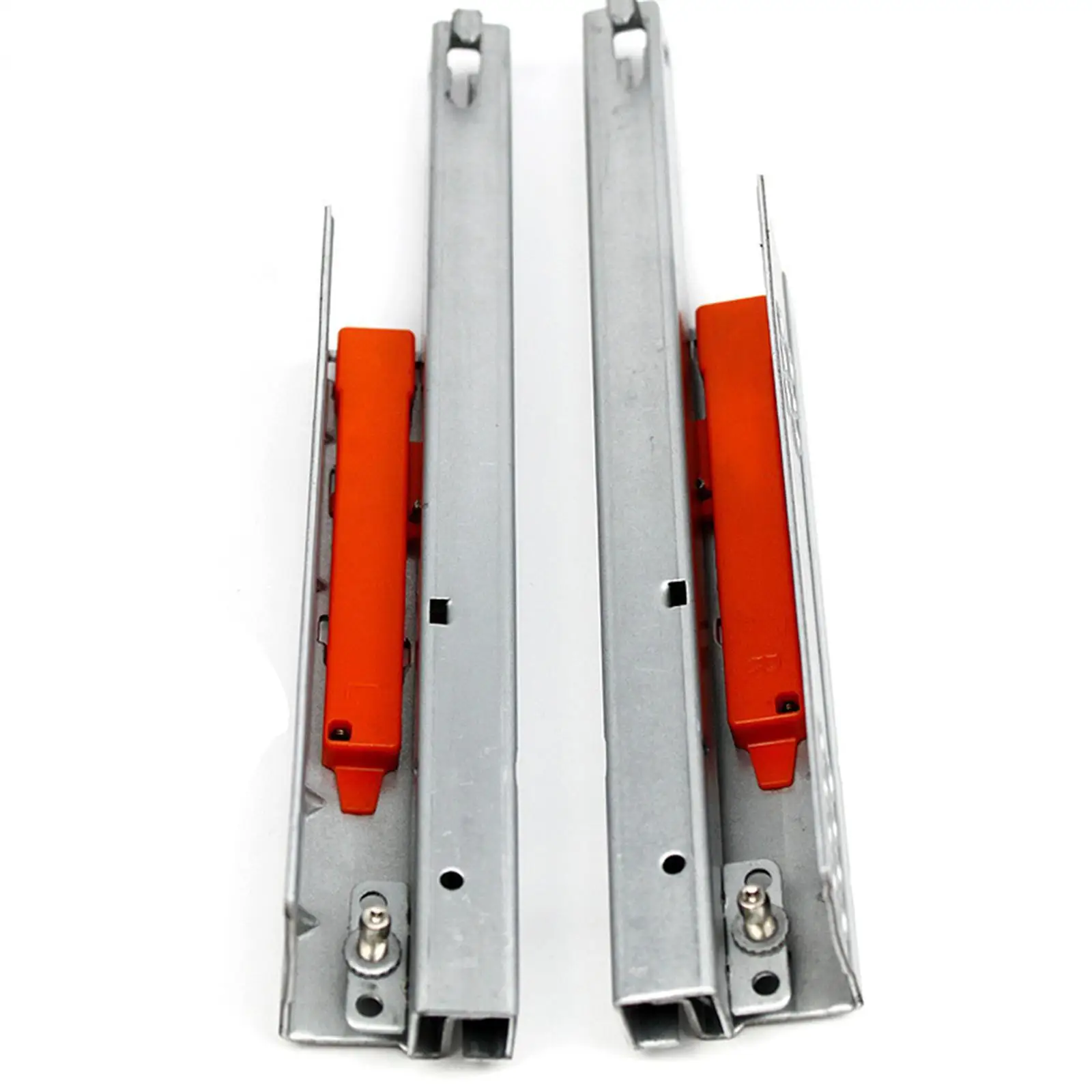 2 Pieces Drawer Slide Rails Hardware Easy to Install Metal Heavy Duty Under Mount for Furniture Bath Dresser Kitchen Cabinet
