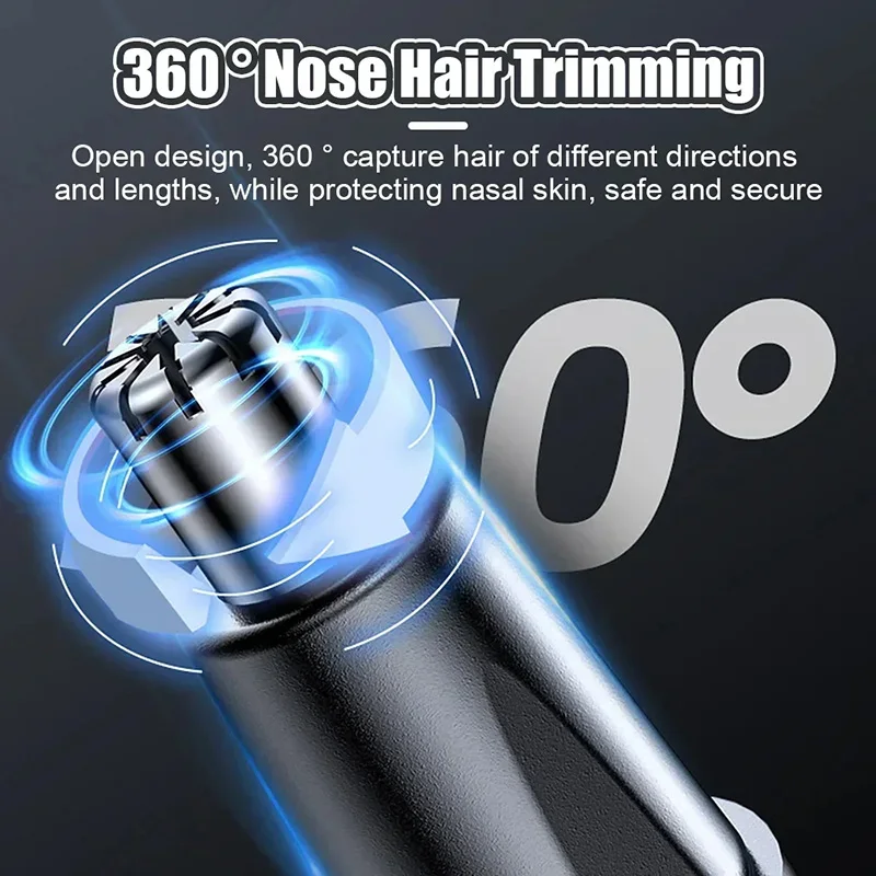 Xiaomi Electric Nose Hair Clipper Rechargeable Multi-kinetic Shaving 2 in 1 Unisex Fully Automatic Washable Shaving Nose Trimmer 3
