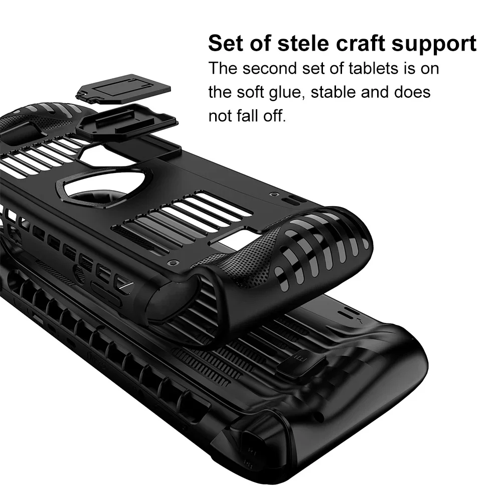 Handheld Game Console Shockproof TPU Case with Kickstand and Anti-Scratch Protection
