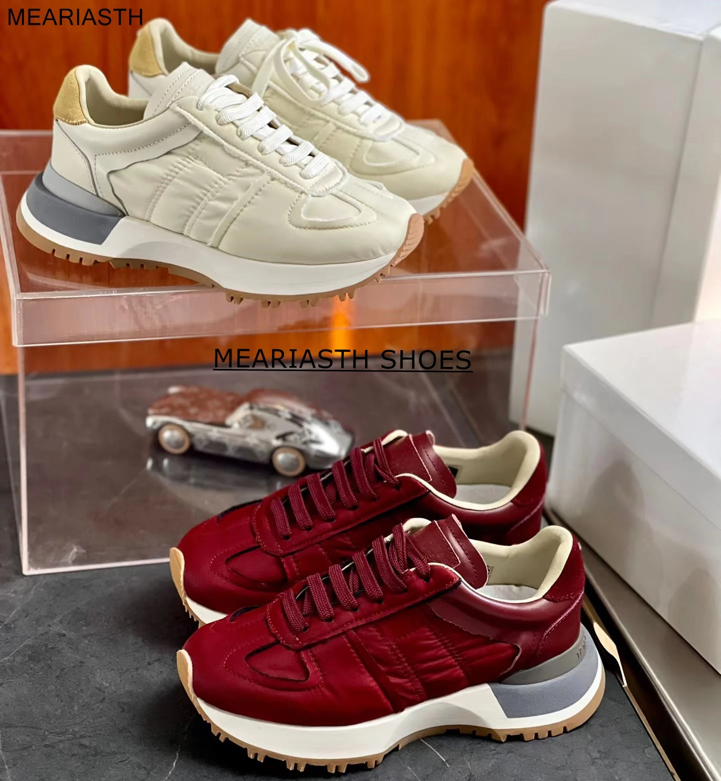 

Fashion Army Green Round Toe Flat Platform Casual Shoes All-Season Lace-Up Sneakers Women's and Men's Walking Shoes Sports Shoes