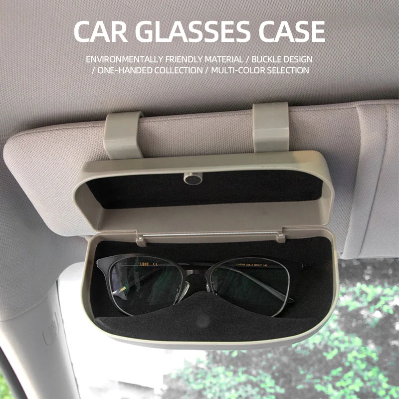 

Universal Glasses Holder Car Sun Visor Glasses Case Magnetic Organizer Sunshade Sunglasses Box Eyeglass Holder Auto Accessories