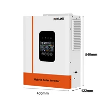 Convertisseur solaire hybride haute puissance POWLAND 12KW 48V 12000KVA Max 500VDC Onde sinusoïdale pure avec MPPT LCD WiFi CE Double sortie  Sans TVA 7