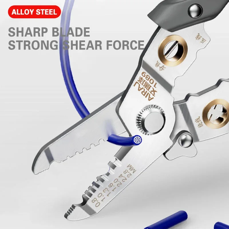 Description Picture 4 of itemWire Stripper Tools 6 In 1 Multitool Plier Crimper Cable Cutter Multifunctional Stripping Tool Crimping Pliers Terminal