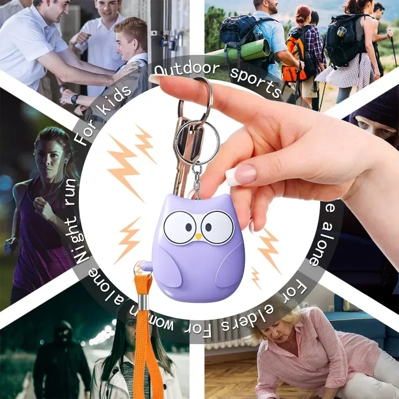 Compact 130dB Safety Siren Keychain for Personal Self-Defense
