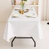 White Table Cloth Waterproof Anti Scratch Polyester Tablecloth Decorative Washable Fabric Table Cover Home Dining Buffet Party 1