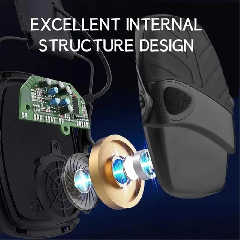 Military Shooting Earmuffs Hunting Tactical Headphones Hearing Protectors/Active Shooting Earmuffs Anti-Noise Earphones