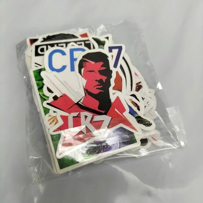 Real Fan Club Bar Room Decor Wall Stickers Cristiano Ronaldo Football Star Madrid Waterproof Wall Sticker 52Pcs No Repeat