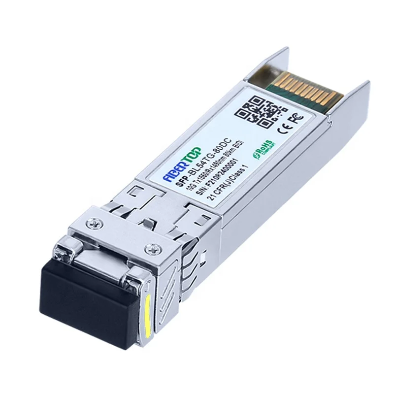 

FIBERTOP 10G SFP+ bidi 1550nm-TX/1490nm-RX LC 80km Transceiver Module Generic Compatible 10G-BX80-D