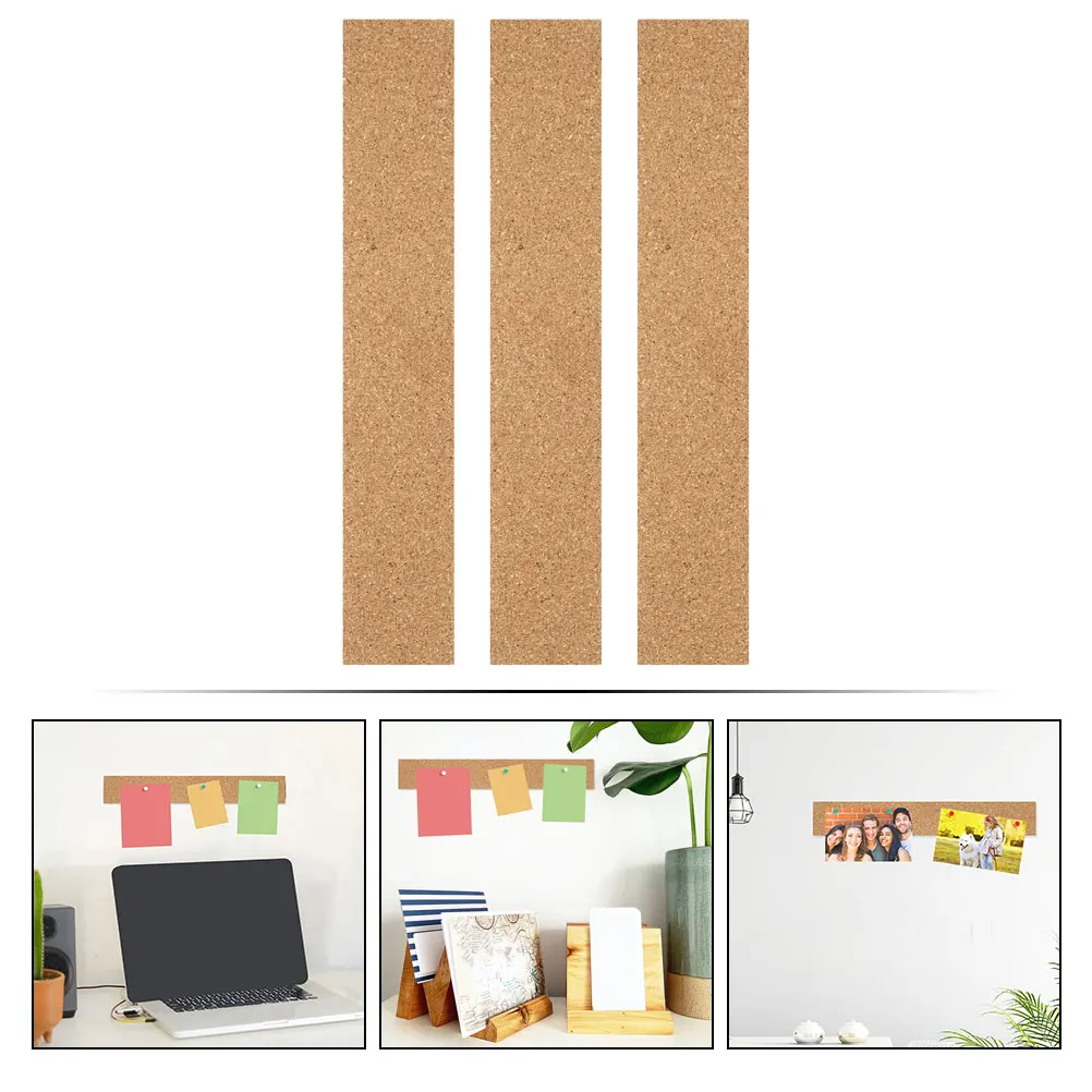 2/3pcs Cork Board Strips Self Adhesive Cork Board For Walls Desks Homes Classrooms Offices Ideal Notes Photos Schedules