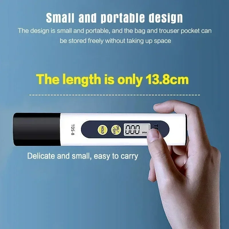 Water Tester TDS Meter Digital 0-9990ppm Drinking Water Quality Analyzer Monitor Filter Rapid Test Aquarium Hydroponics Pools