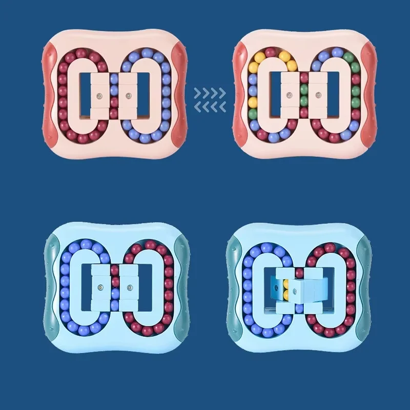 Rotating Magic Bean Intelligence Fingertip Cube Toy Children Finger Gyro Magic Disk Learning Educational Cube Toys