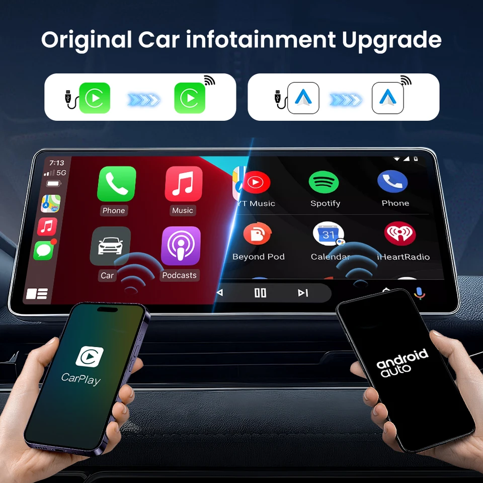 Adattatore CarlinKit MINI5 Per CarPlay Wireless, Compatto, Si Connette In 15-25 Secondi, Garanzia 1 Anno
