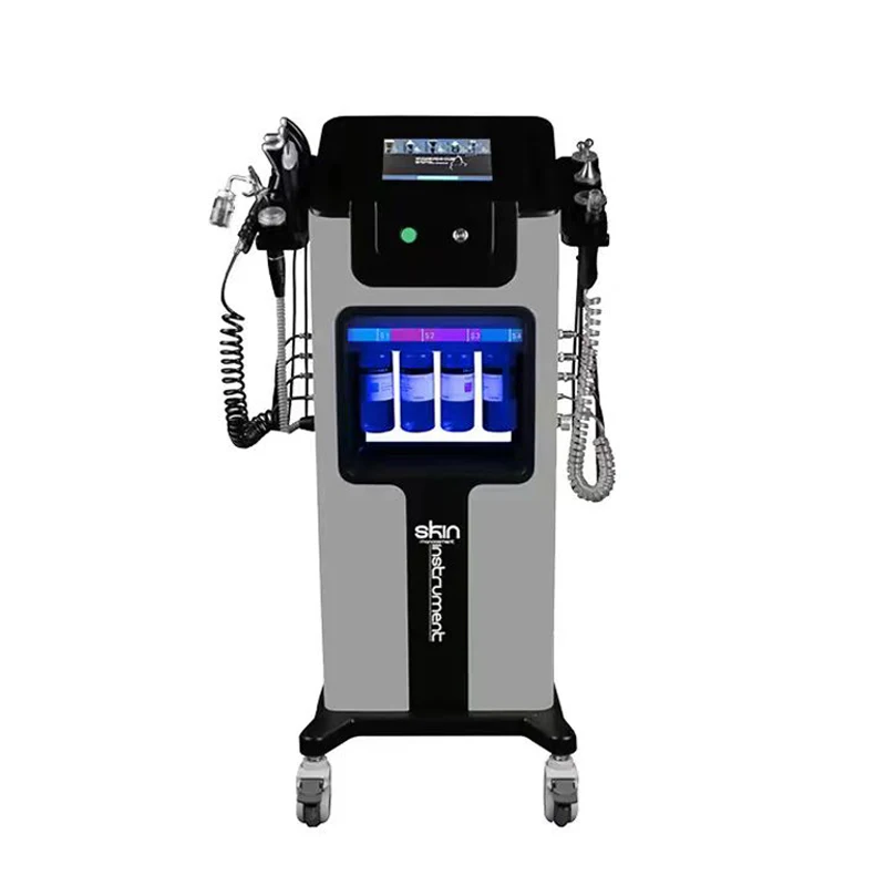 8 Handles Hydra H2O2 Hydrogen Hydrodermabrasion Facial Hidra Small Bubble Facial Dermabrasion Hydra Aqua Machine