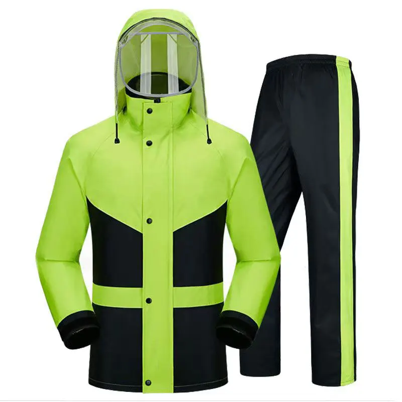 Motorcycle Raincoat Suit Rainstorm Prevention Jacket Pants Camping Hiking Fishing Raincoat Moto Motorcyclist Rider Rain