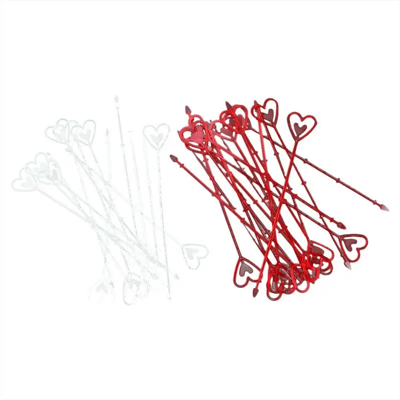 

Heart Shaped Floral Picks transparent flower packaging material bouquet card holder flower arrangement Valentine Day card holder