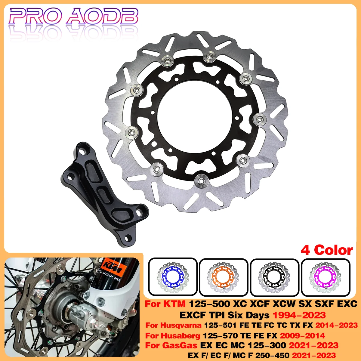 KTM EXC/SX/XC-W 320mm大径ローター Amazon | オートバイ 320MM フロントフローティングブレーキ