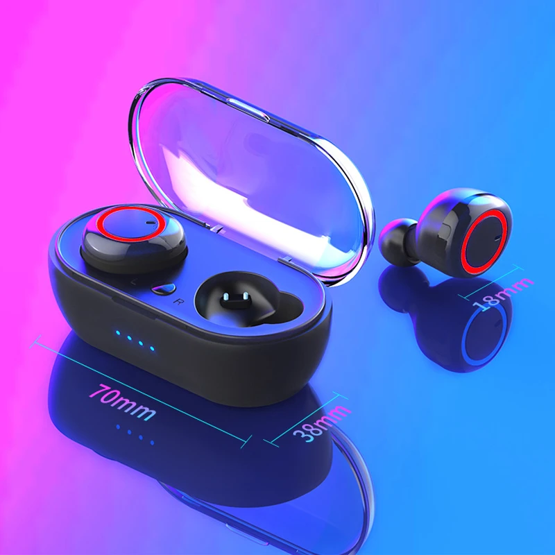

Y50 TWS Earphone 5.0 Wireless Headset Wireless Stereo Headphone Sport Earphones Stereo Sound Earphones For Sports Working