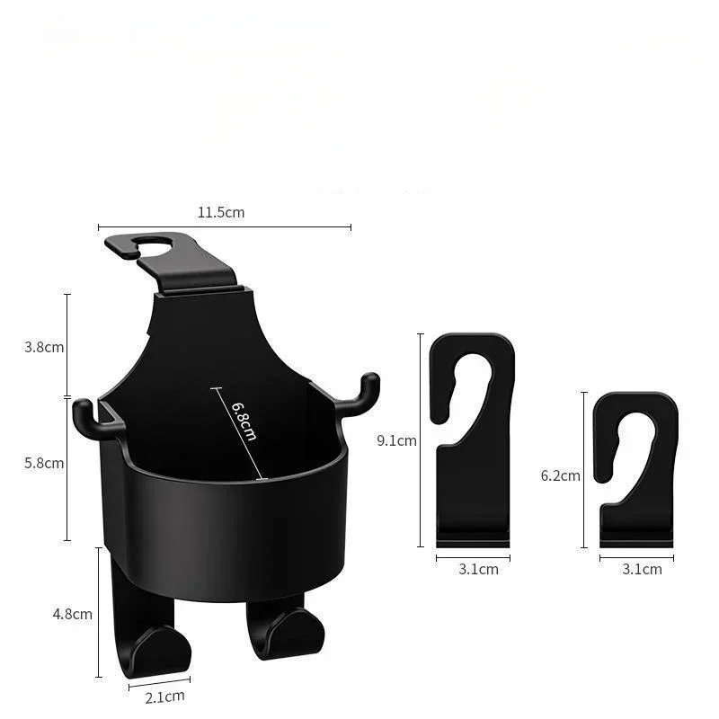 Car Seat Hook Hanger Storage Organizer Universal Cup Holder for Handbag Fit Vehicle Car Accessories