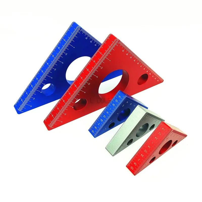 

Metric Inch Woodworking Triangle Rulers Accurate Measurement of Aluminum Alloy Right Angle Ruler Carpentry Decoration Tool DIY