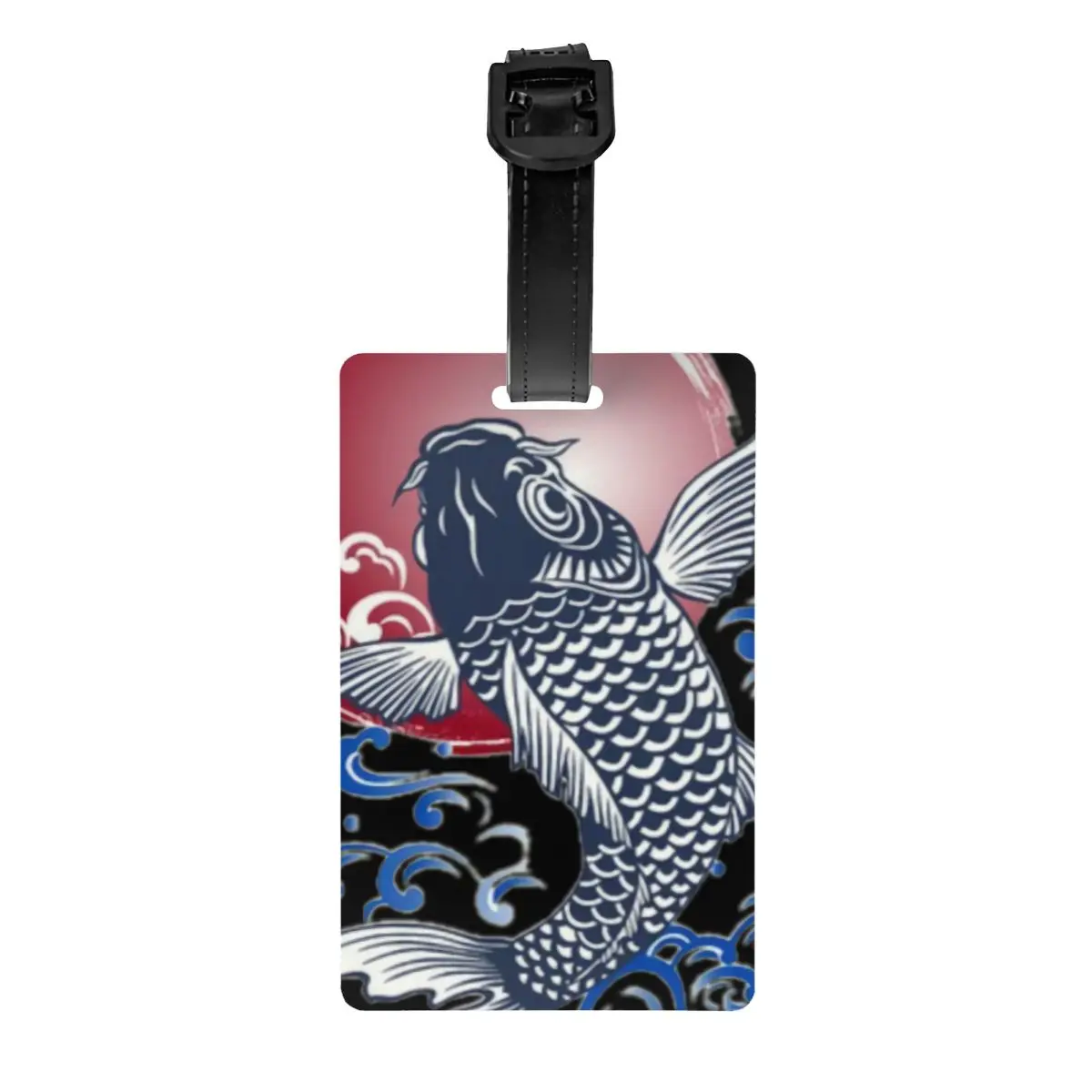 

Japanese Carp Koi Fish Luggage Tag for Travel Suitcase Privacy Cover ID Label