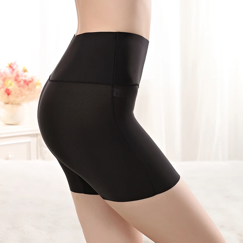 Women Safety Shorts Seamless Nylon High Waist Panties Ice Silk Boyshorts Skirt Pants Girls Slimming Underwear