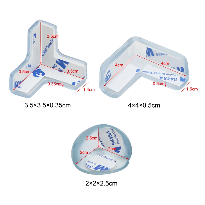 Silicone table corner protector furniture corner protector Self-adhesive furniture corner guards For children baby table edge protection cover 5/10/20Pcs