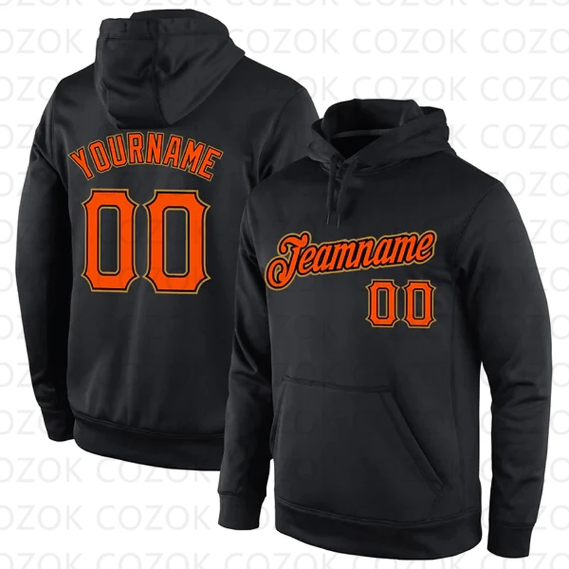 Customized Hoodies Black White Color Jersey 3D Printed  Unisex Pullovers Hoodie Casual Sweatshirts