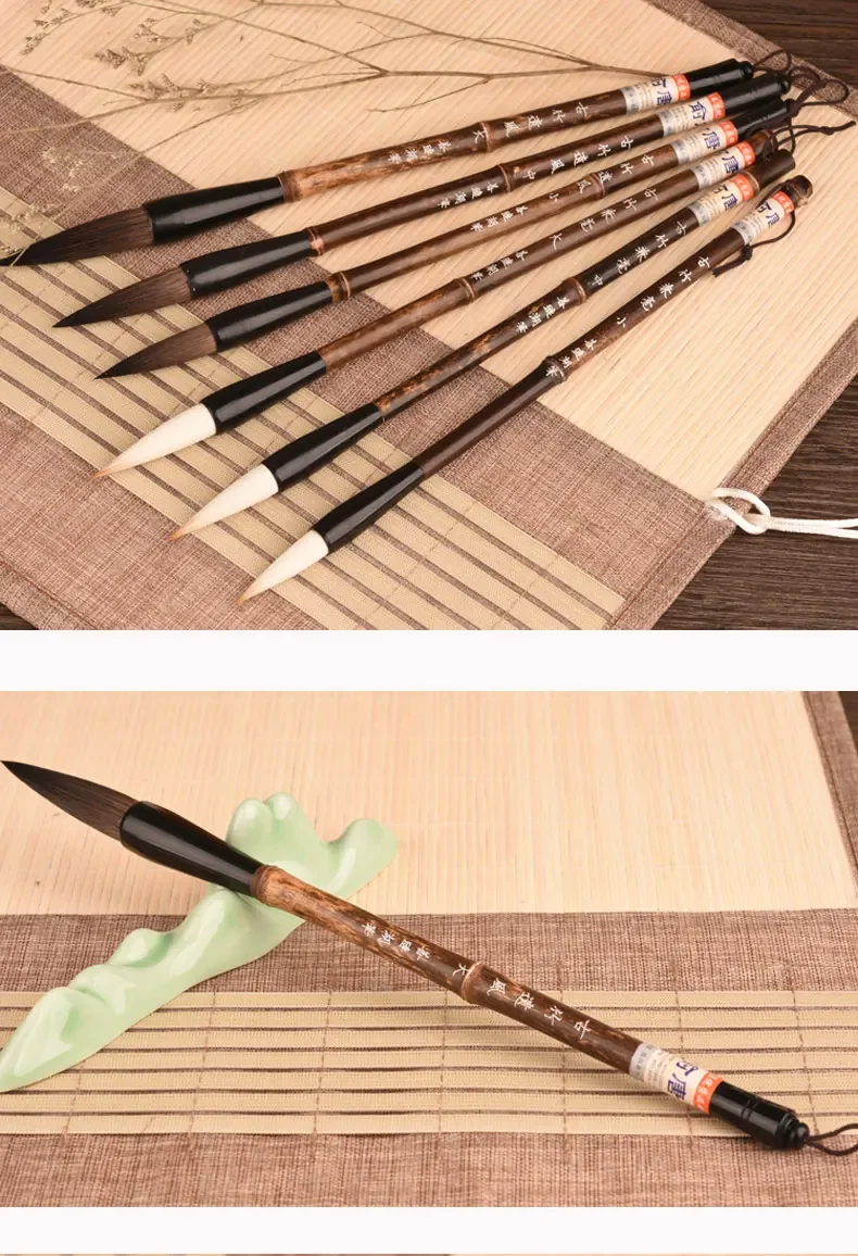 3-teiliges Kalligrafie-Pinsel-Set Caligrafia Gemischte Haarpinsel Chinesische Malerei Kalligrafie Mehrfach-Haarpinsel Tinta China – Detail 8
