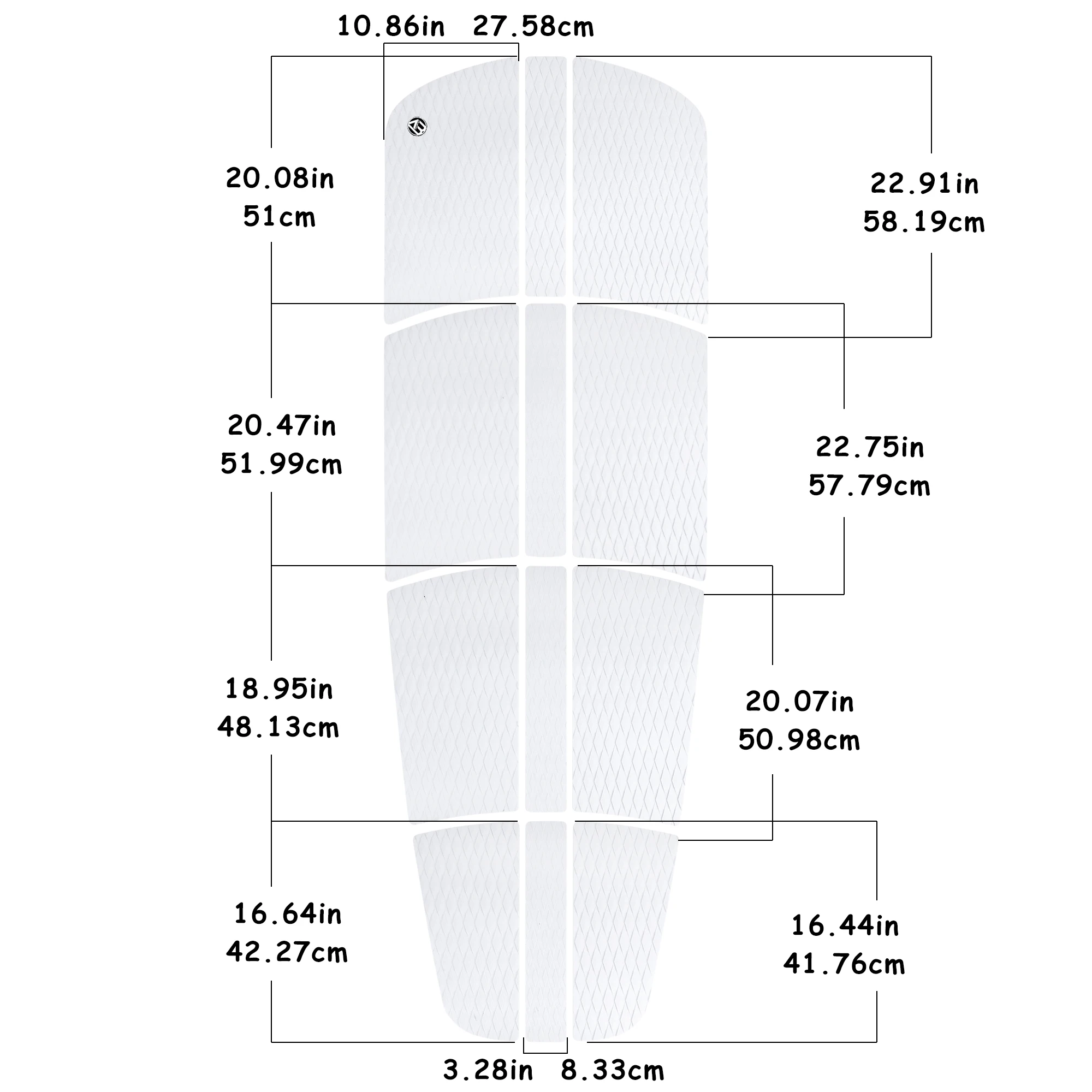 Non-Slip Traction Pad 3M Adhesive Trimmable EVA Sheet Foam Pad for Paddleboard 12 PCs surfboard traction pad