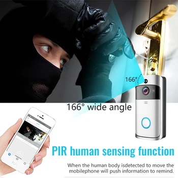 Smart WiFi Video Doorbell IP65 Waterproof Home Doorbell Phone Ring Intercom 6x850 Night Vision Lamps Infrared Security Alarm 4