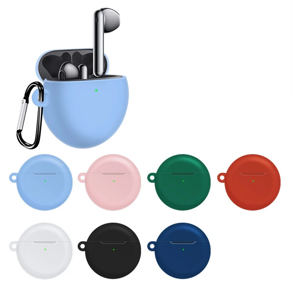 

Silicone Earphone Case For Huawei Freebuds 4 Wireless BT Earphone Protective Cover With Hook