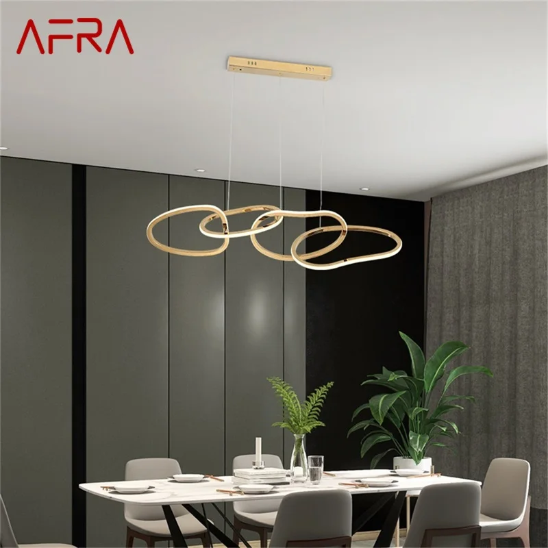 

AFRA Pendant Lights Gold Nordic Creative Modern Home LED Lamp Fixture For Decoration Living Room