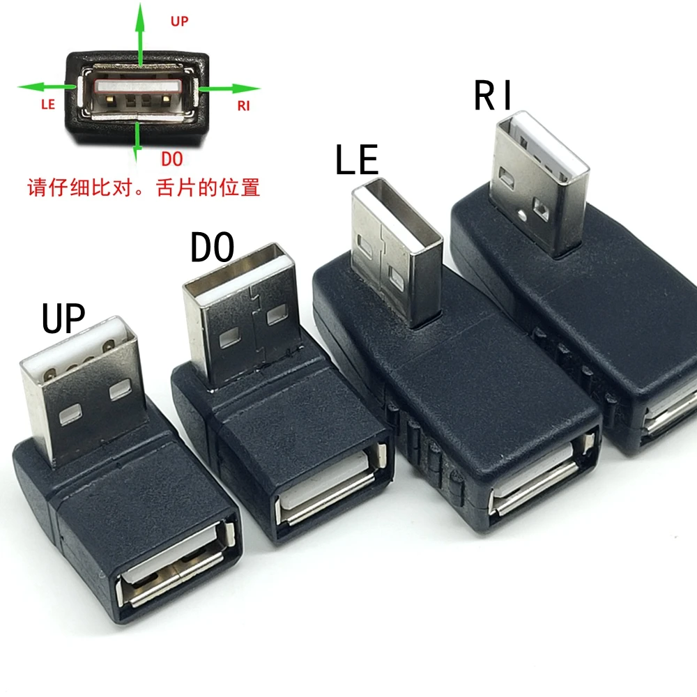 

90 Degree Left Right Angled USB2.0 3.0 A Plug To Female Adapter Plug For Laptop PC Whosale:Dropship