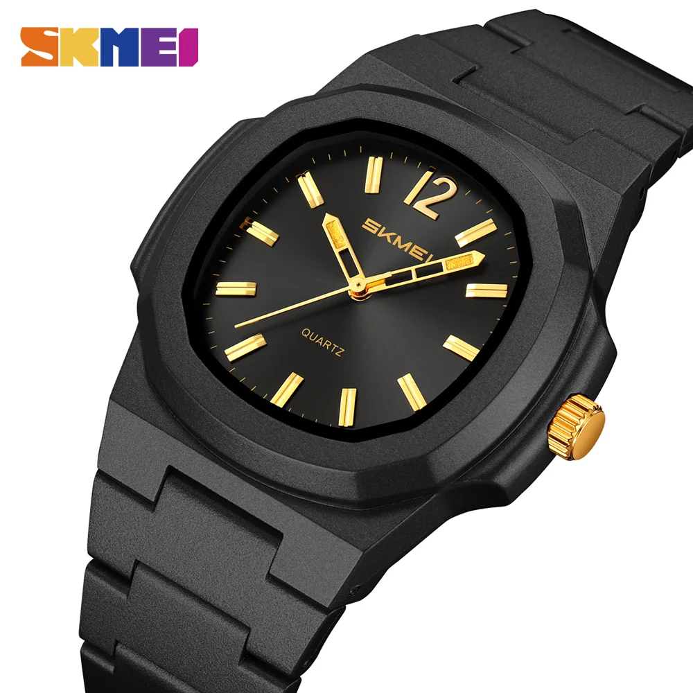 SKMEI Mens Watches Quartz Movement Easy to Read,Analog Date,Reinforced Leather Strap,30M Waterproof Fashion Business Wrist Watch for Men SKMEI Military Sports Movement Quartz Watches Fashion Time