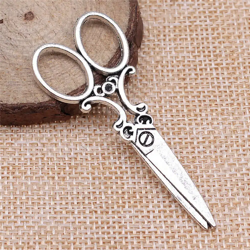 

Phone Pendant Scissors Charms Vintage Jewelry 61x25mm 10pcs