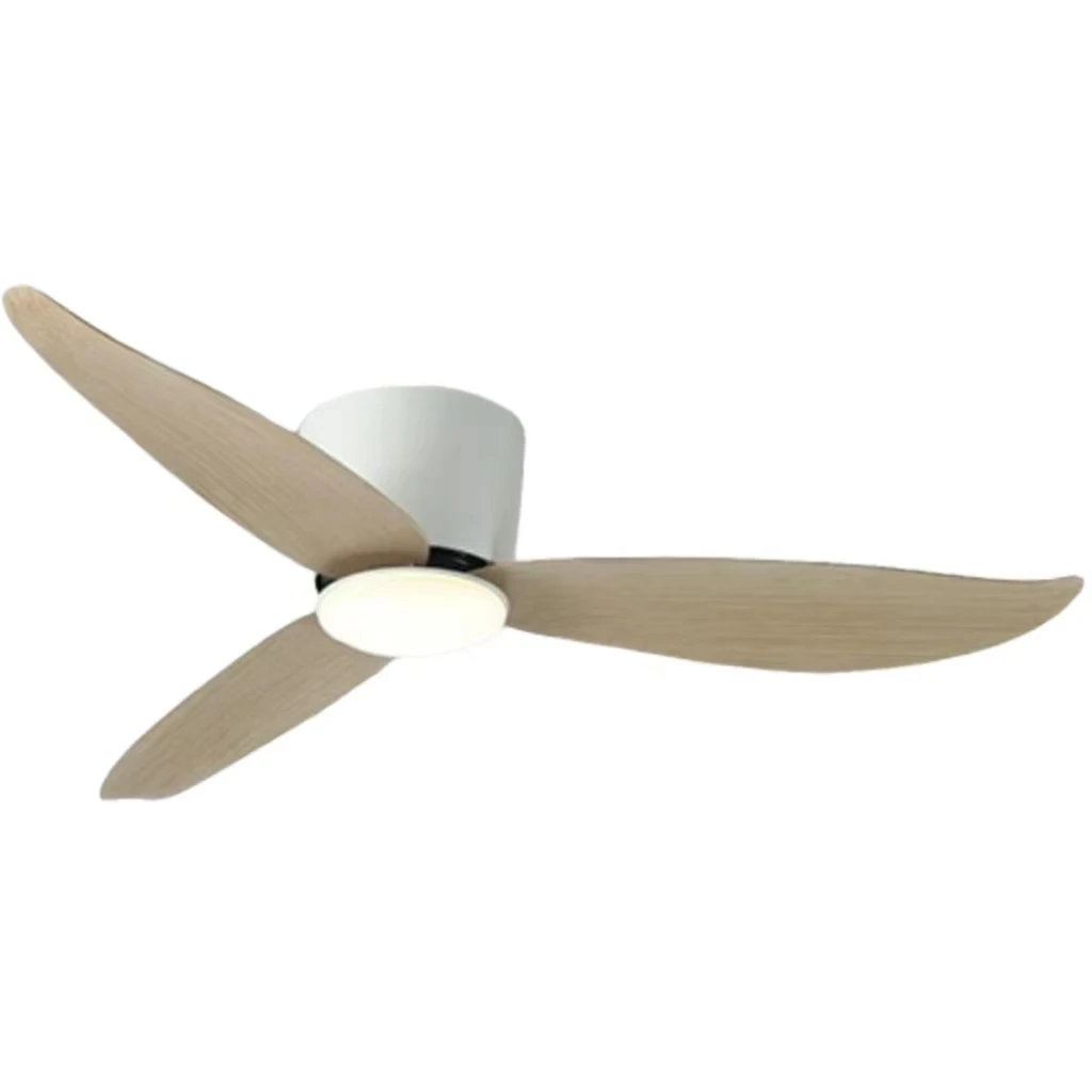 Solid Wood Ceiling Fan with Light Remote Control, 3 Blades Propeller
