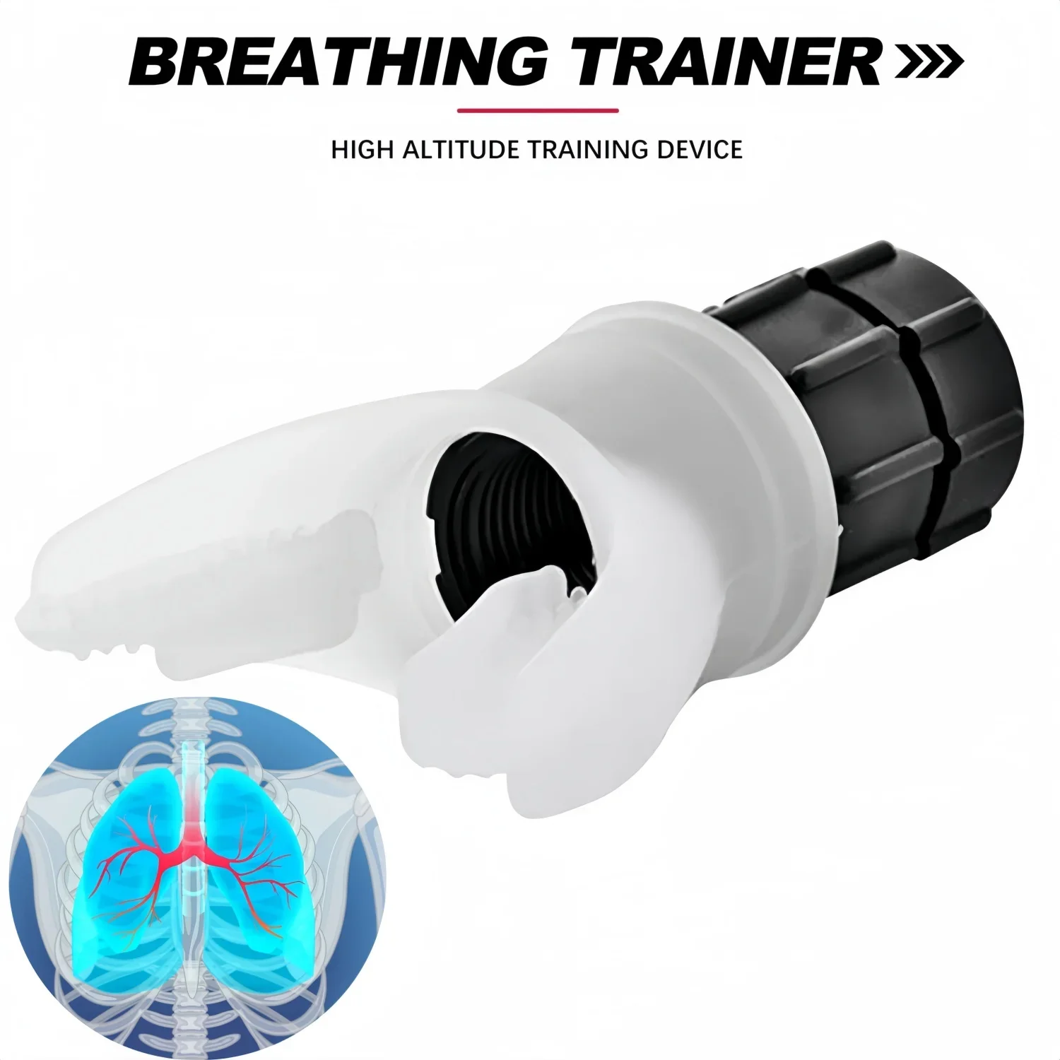 Breathing Trainer Exercise Lung Trainer Silicone Mouthpiece Exercise Training Equipment for Household Healthy Care Accessories
