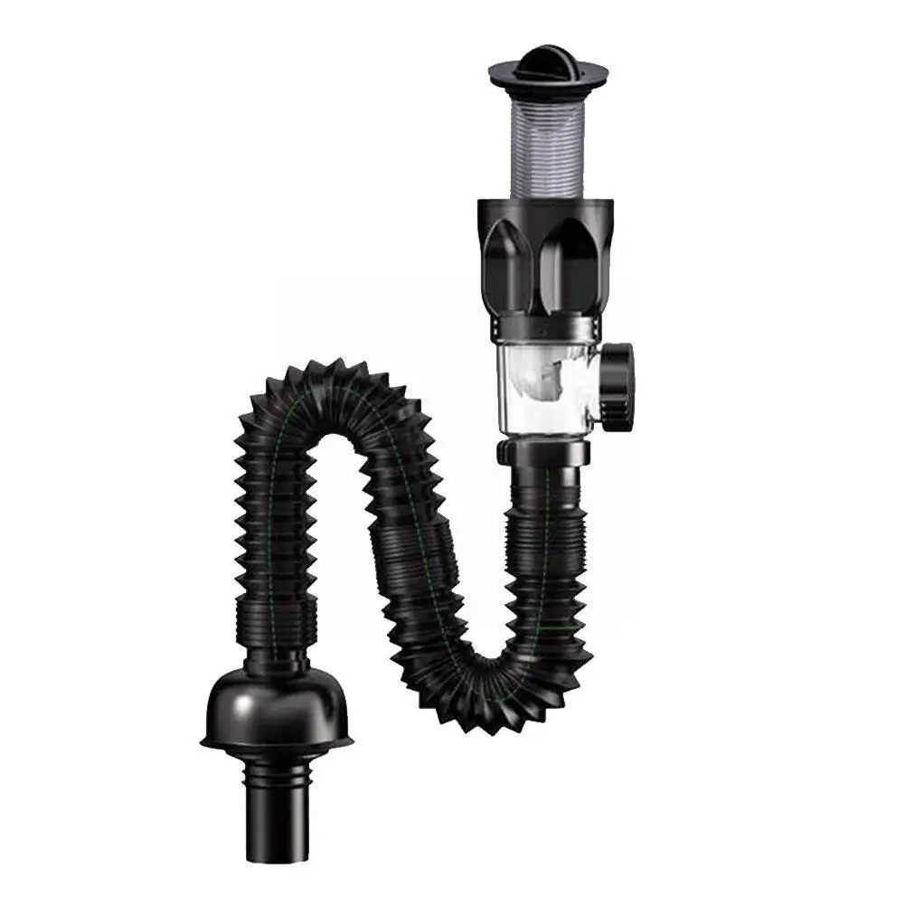 

Telescopic Deodorant Drain Pipe Under Sink Wash Basin Accessories Anti-odor Sewer Pipe Plug Trap Fittings Sealing Tool Conn U7K5