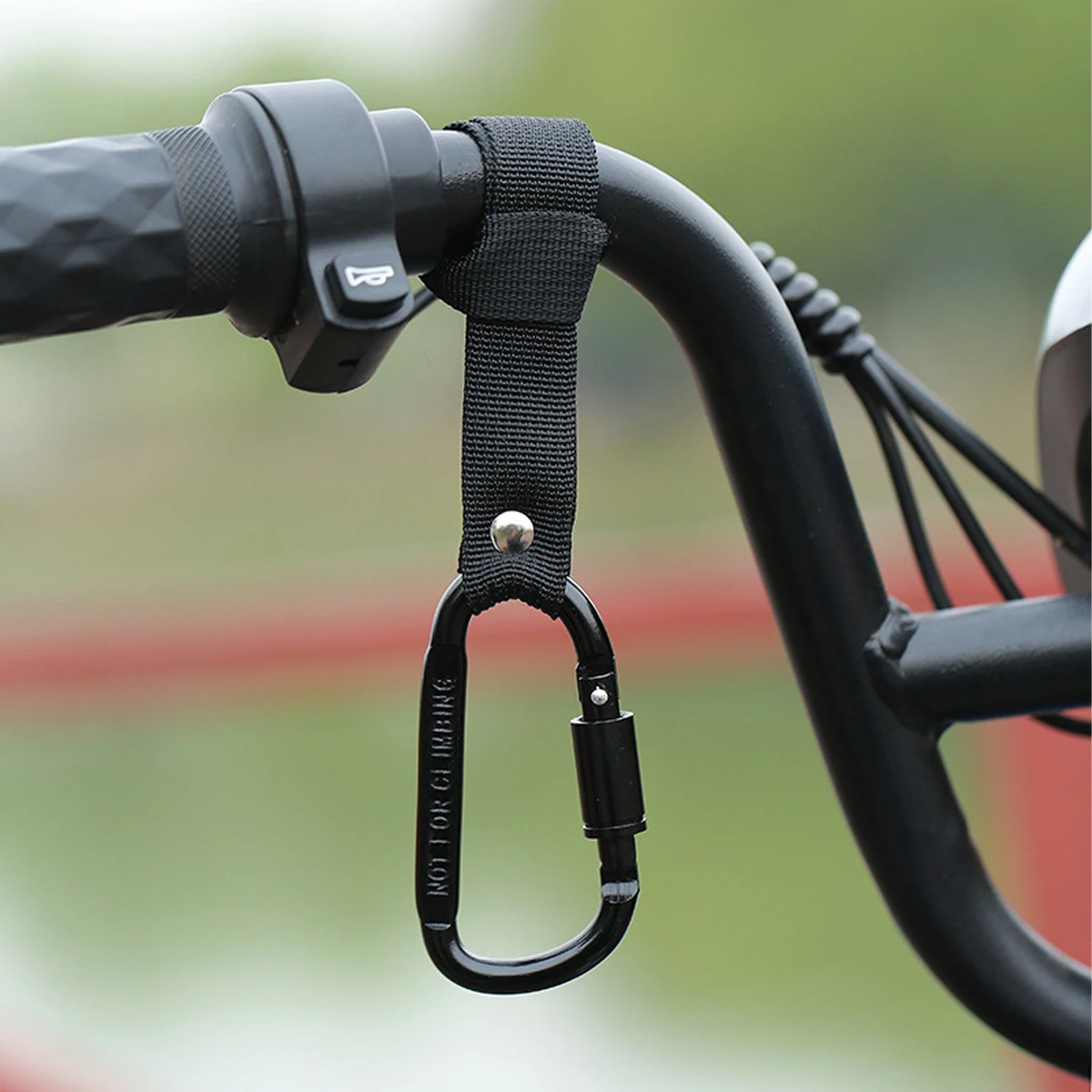 Motorcycle Handlebar Hook Aluminum Alloy Front Hook for Bicycle Handlebar Clip No-Drill Black
