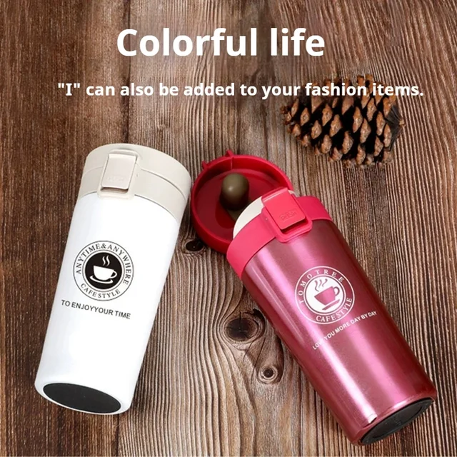 380/510ML Thermal Mug Leak-proof Stainless Steel Thermos Coffee Cup Vacuum Flask Outdoor Sports Water Bottle Insulated Cup 2