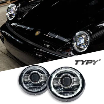 TYPY Car For Porsche 911 Headlight 1965-1994 Upgrade Modified to New DRL Dynamic Turn Signal LED Headlight Auto Accessories