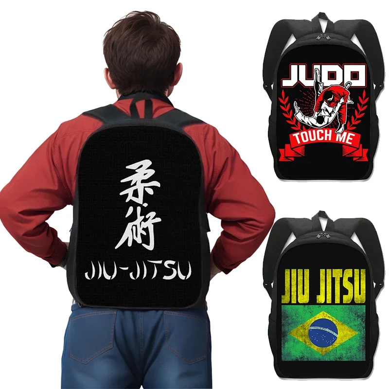 

Judo Aikido Taekwondo Backpack Jiu-jitsu Brazilian Martial Artser Schoolbags For Travel Bookbag Student Daypack Laptop Backpacks